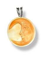 Pendentif Mandile 1922 Femme Cammei  in Argent Conchiglia 2MCICM199